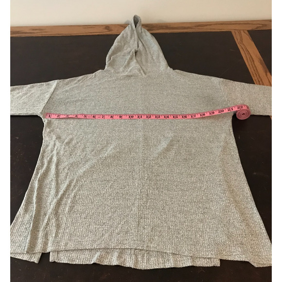 Rag & Bone Women's The Knit Rib Light Gray Hoodie - Size Small - Picture 8 of 10